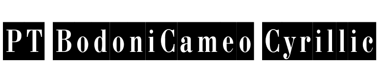 PT BodoniCameo Cyrillic font preview