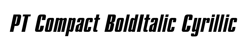 PT Compact BoldItalic Cyrillic font preview