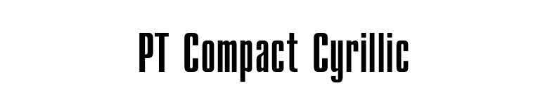 PT Compact Cyrillic font preview