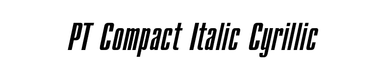 PT Compact Italic Cyrillic font preview