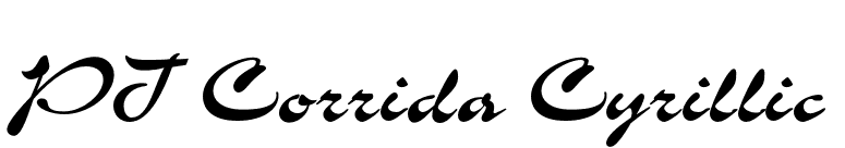 PT Corrida Cyrillic font preview