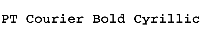 PT Courier Bold Cyrillic font preview