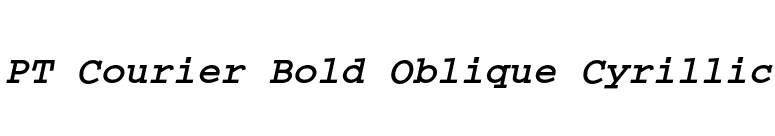 PT Courier Bold Oblique Cyrillic font preview