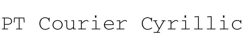 PT Courier Cyrillic font preview