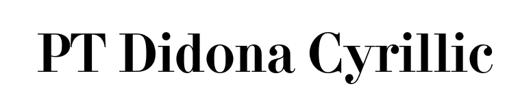 PT Didona Cyrillic font preview