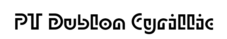 PT Dublon Cyrillic font preview