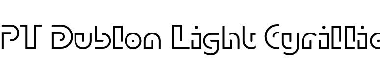 PT Dublon Light Cyrillic font preview