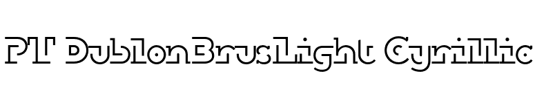 PT DublonBrusLight Cyrillic font preview