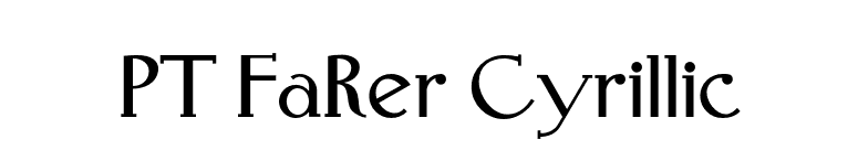 PT FaRer Cyrillic font preview