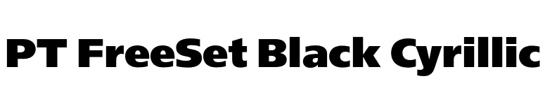PT FreeSet Black Cyrillic font preview