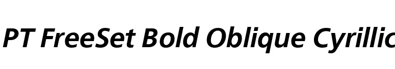 PT FreeSet Bold Oblique Cyrillic font preview