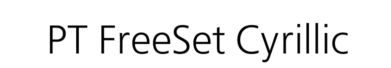 PT FreeSet Cyrillic font preview
