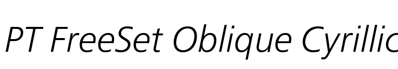 PT FreeSet Oblique Cyrillic font preview