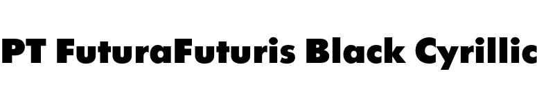 PT FuturaFuturis Black Cyrillic font preview
