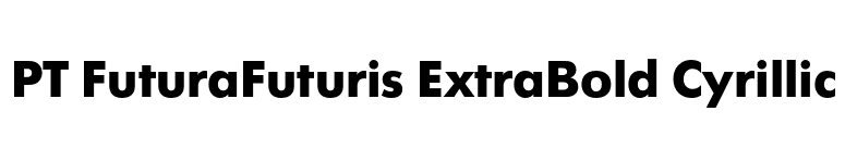 PT FuturaFuturis ExtraBold Cyrillic font preview