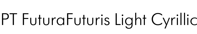 PT FuturaFuturis Light Cyrillic font preview