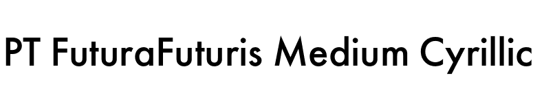PT FuturaFuturis Medium Cyrillic font preview