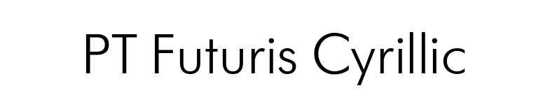PT Futuris Cyrillic font preview