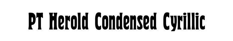 PT Herold Condensed Cyrillic font preview