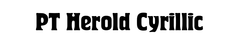 PT Herold Cyrillic font preview