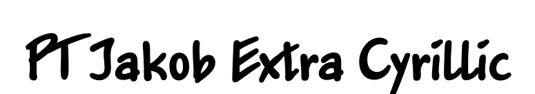 PT Jakob Extra Cyrillic font preview