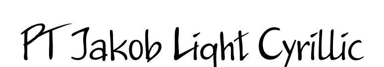 PT Jakob Light Cyrillic font preview
