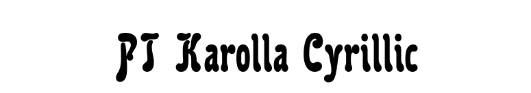 PT Karolla Cyrillic font preview