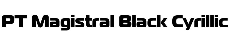 PT Magistral Black Cyrillic font preview