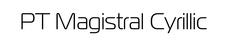 PT Magistral Cyrillic font preview