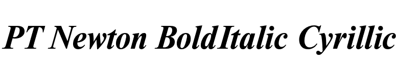PT Newton BoldItalic Cyrillic font preview