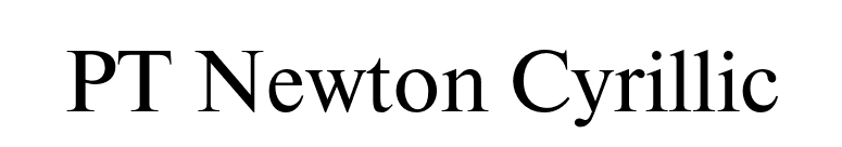 PT Newton Cyrillic font preview