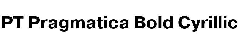 PT Pragmatica Bold Cyrillic font preview