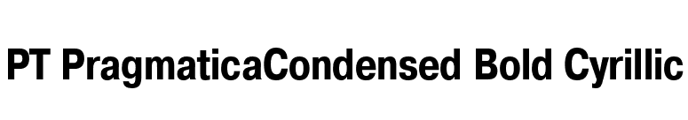 PT PragmaticaCondensed Bold Cyrillic font preview