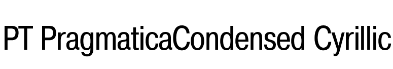PT PragmaticaCondensed Cyrillic font preview