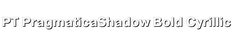 PT PragmaticaShadow Bold Cyrillic font preview