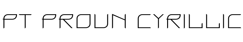 PT Proun Cyrillic font preview
