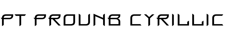 PT ProunB Cyrillic font preview