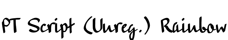 PT Script (Unreg.) Rainbow font preview