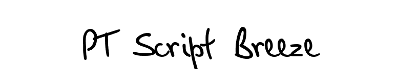 PT Script Breeze font preview