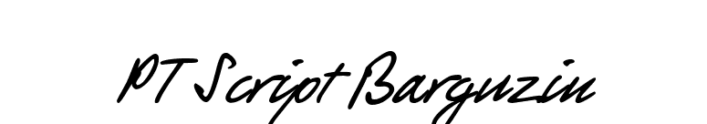 PT Script Barguzin font preview