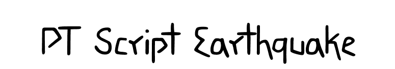 PT Script Earthquake font preview