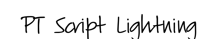 PT Script Lightning font preview