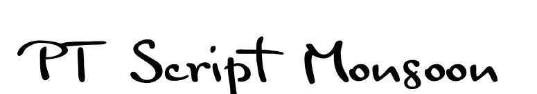 PT Script Monsoon font preview