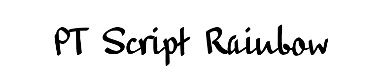 PT Script Rainbow font preview