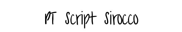 PT Script Sirocco font preview