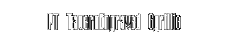 PT TauernEngraved Cyrillic  font preview