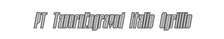 PT TauernEngraved Italic Cyrillic font preview