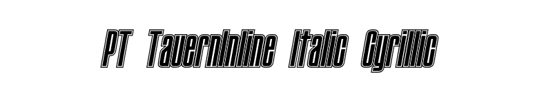 PT TauernInline Italic Cyrillic font preview