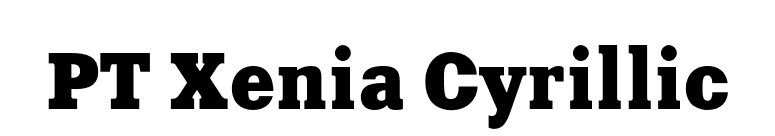 PT Xenia Cyrillic font preview