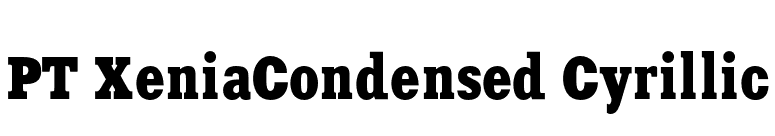 PT XeniaCondensed Cyrillic font preview